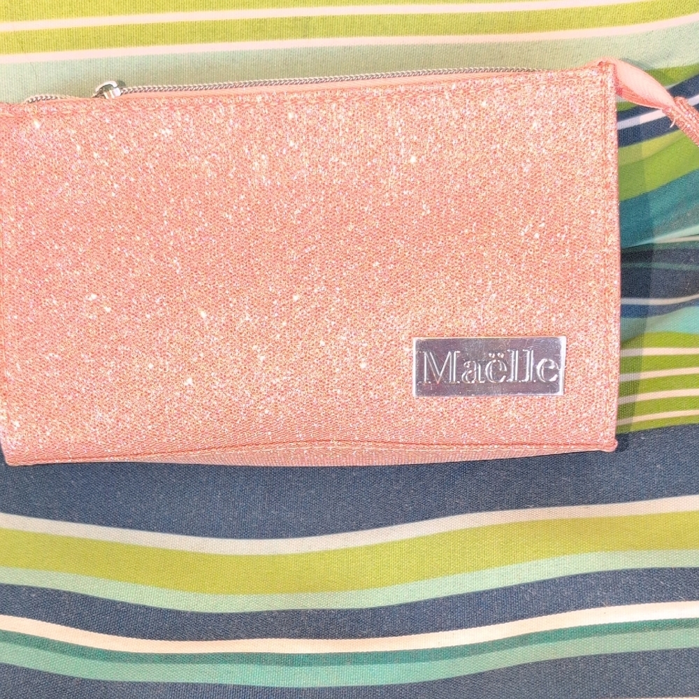 Maëlle Pink Glitter Cosmetic Bag